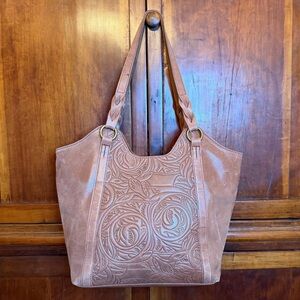 The Sak Vintage Brown Embossed Shoulder Bag